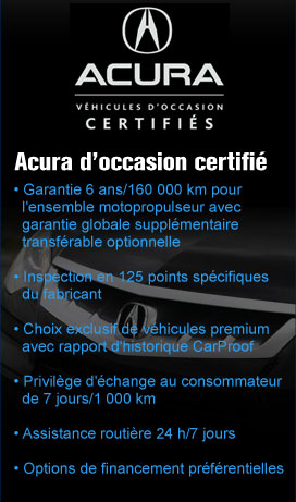 Atlantic Acura - Acura certifiée